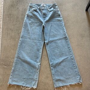 PAIGE Light Blue Flare & Wide Leg Jeans